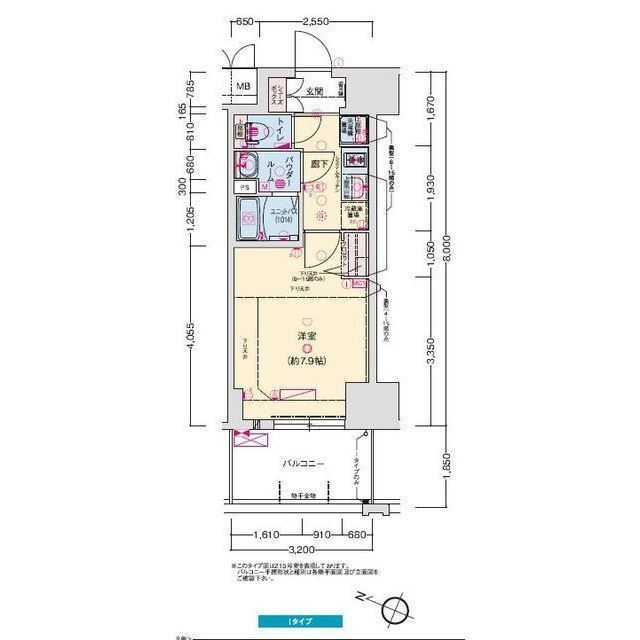神戸市兵庫区西多聞通(神戸高速線高速神戸)のマンション賃貸物件 間取画像