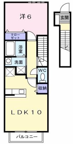 明石市旭が丘(JR山陽本線西明石)のアパート賃貸物件 間取画像