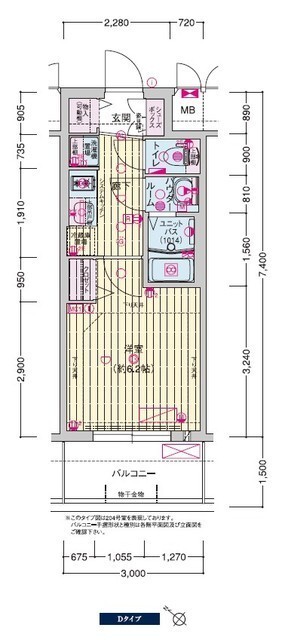 神戸市兵庫区水木通(神戸高速線新開地)のマンション賃貸物件 間取画像