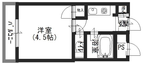 神戸市東灘区魚崎南町(阪神本線魚崎)のマンション賃貸物件 間取画像