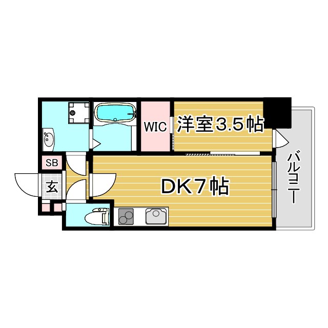 神戸市中央区琴ノ緒町(JR東海道本線(近畿)三ノ宮)のマンション賃貸物件 間取画像