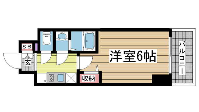 神戸市中央区海岸通(JR東海道本線(近畿)元町)のマンション賃貸物件 間取画像