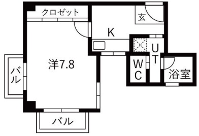 神戸市灘区記田町(JR東海道本線(近畿)六甲道)のマンション賃貸物件 間取画像