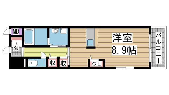 神戸市中央区加納町(JR東海道本線(近畿)三ノ宮)のマンション賃貸物件 間取画像
