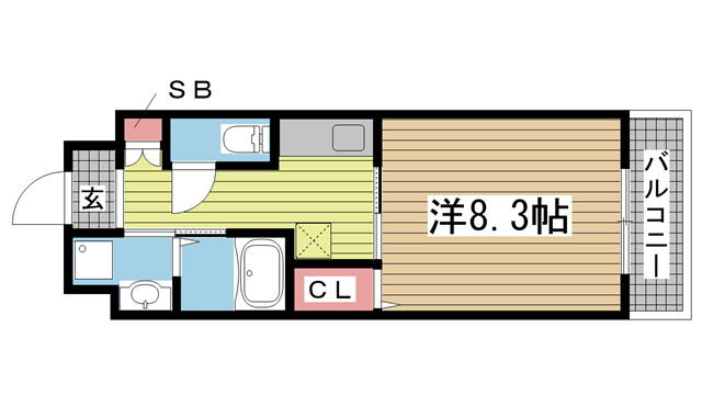 神戸市灘区天城通(阪急神戸線王子公園)のマンション賃貸物件 間取画像
