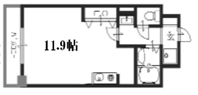 神戸市灘区友田町(JR東海道本線(近畿)六甲道)のマンション賃貸物件 間取画像