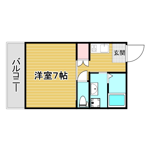 神戸市須磨区大田町(山陽電鉄線板宿)のアパート賃貸物件 間取画像