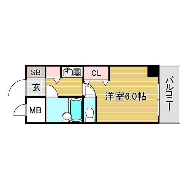 神戸市長田区神楽町(JR山陽本線新長田)のマンション賃貸物件 間取画像