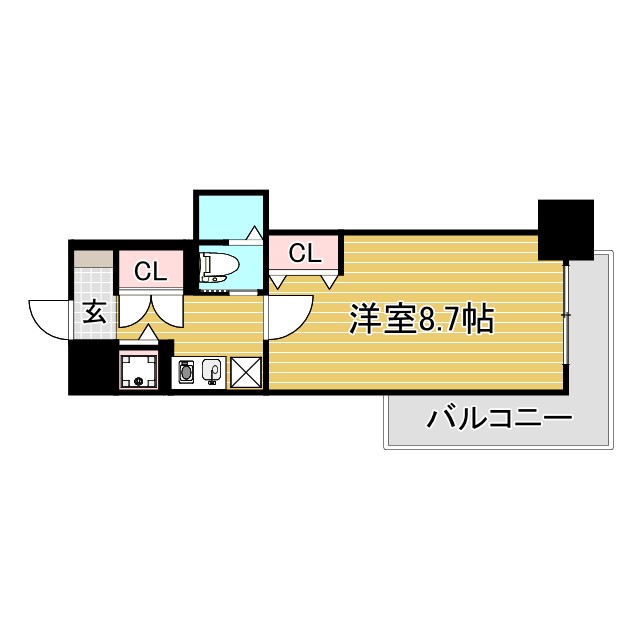 神戸市長田区大橋町(JR山陽本線新長田)のマンション賃貸物件 間取画像
