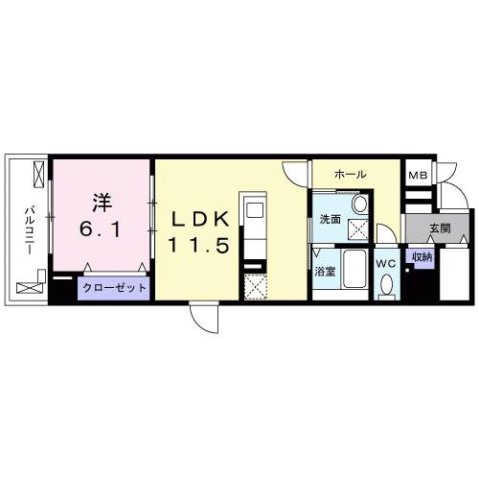 尼崎市三反田町(JR東海道本線(近畿)立花)のマンション賃貸物件 間取画像