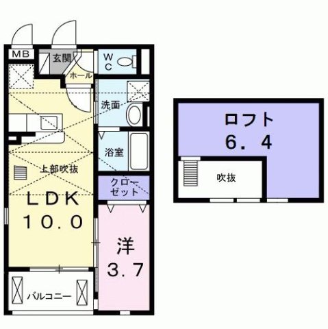 尼崎市南塚口町(阪急神戸線塚口)のアパート賃貸物件 間取画像