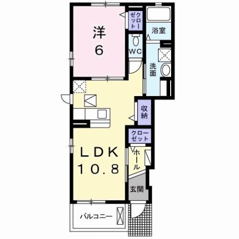 神戸市西区伊川谷町潤和(JR山陽本線明石)のアパート賃貸物件 間取画像