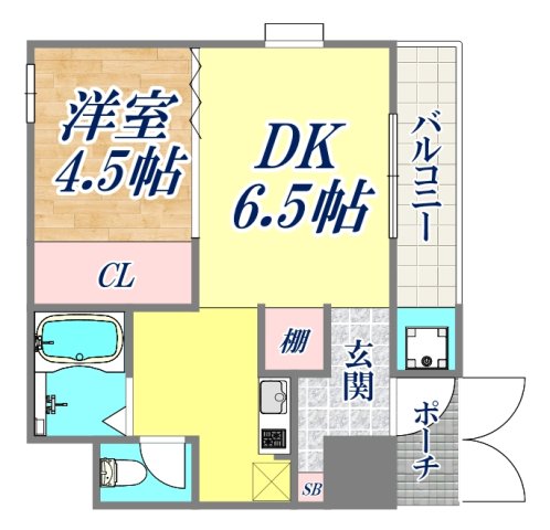 神戸市東灘区魚崎北町(JR東海道本線(近畿)住吉)のマンション賃貸物件 間取画像