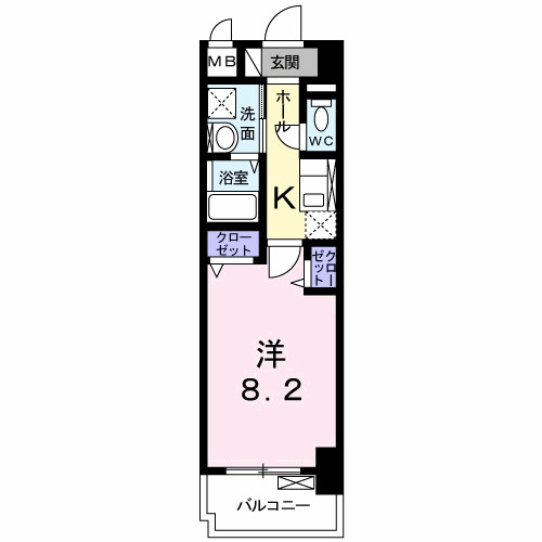 神戸市長田区大橋町(JR山陽本線新長田)のマンション賃貸物件 間取画像