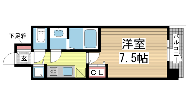 神戸市中央区東雲通(阪急神戸線春日野道)のマンション賃貸物件 間取画像