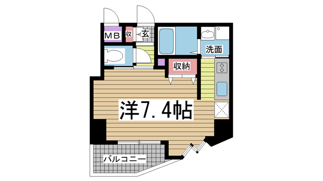 神戸市中央区中山手通(神戸市営地下鉄線県庁前)のマンション賃貸物件 間取画像