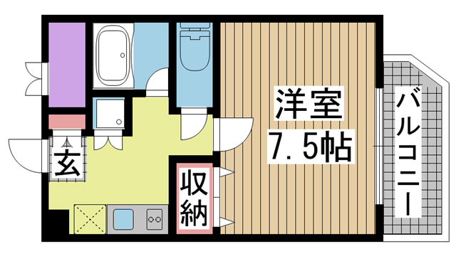 神戸市須磨区千守町(山陽電鉄線須磨寺)のマンション賃貸物件 間取画像