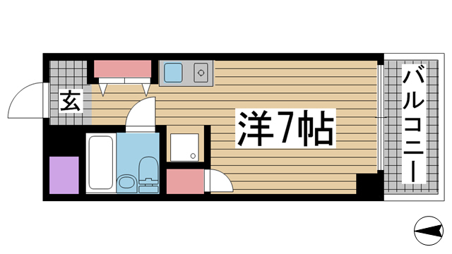 神戸市灘区岩屋中町(JR東海道本線(近畿)灘)のマンション賃貸物件 間取画像