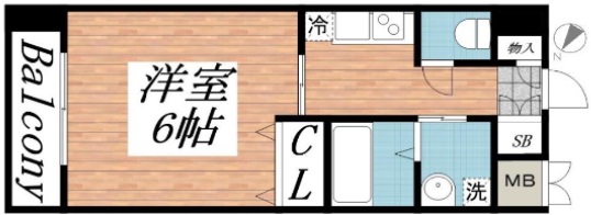 神戸市須磨区大黒町(神戸市営地下鉄線板宿)のマンション賃貸物件 間取画像