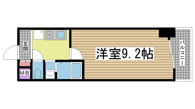神戸市中央区下山手通(JR東海道本線(近畿)神戸)のマンション賃貸物件 間取画像