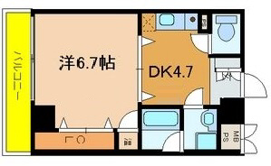 神戸市東灘区魚崎西町(阪神本線魚崎)のマンション賃貸物件 間取画像