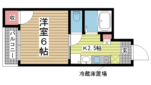 神戸市灘区六甲台町(阪急神戸線六甲)のマンション賃貸物件 間取画像