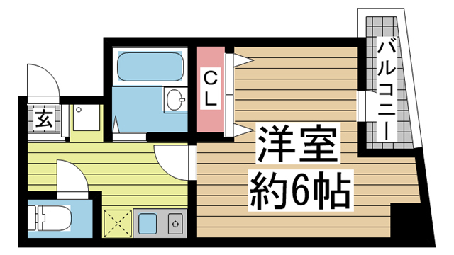神戸市中央区相生町(JR東海道本線(近畿)神戸)のマンション賃貸物件 間取画像