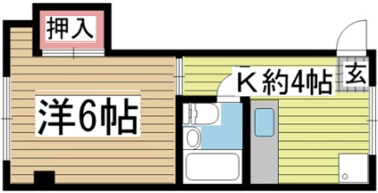 神戸市中央区割塚通(阪急神戸線春日野道)のマンション賃貸物件 間取画像