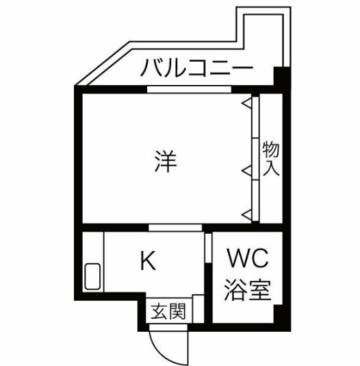 神戸市兵庫区水木通(神戸高速線大開)のマンション賃貸物件 間取画像