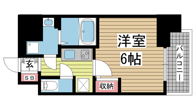 神戸市中央区磯上通(JR東海道本線(近畿)三ノ宮)のマンション賃貸物件 間取画像