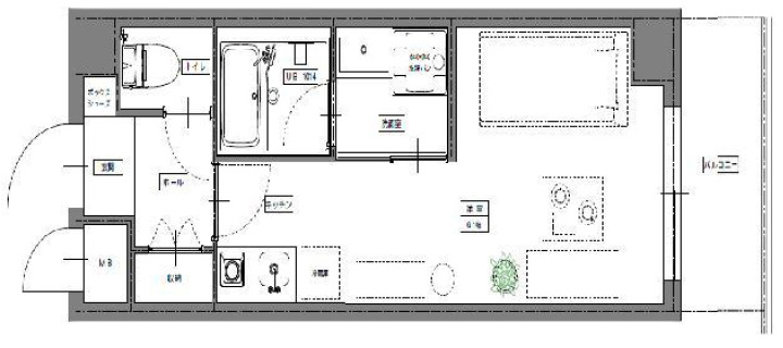 神戸市中央区二宮町(JR東海道本線(近畿)三ノ宮)のマンション賃貸物件 間取画像