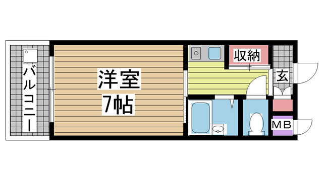 神戸市中央区北野町(JR東海道本線(近畿)三ノ宮)のマンション賃貸物件 間取画像