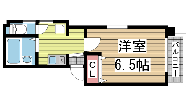 神戸市中央区花隈町(JR東海道本線(近畿)元町)のマンション賃貸物件 間取画像