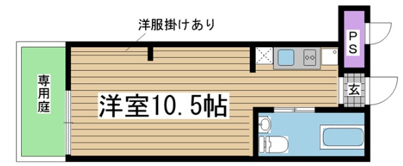 神戸市中央区北野町(JR東海道本線(近畿)三ノ宮)のアパート賃貸物件 間取画像