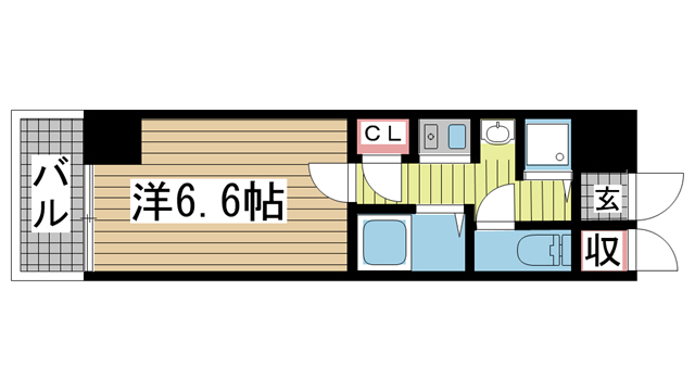 神戸市中央区加納町(JR東海道本線(近畿)三ノ宮)のマンション賃貸物件 間取画像
