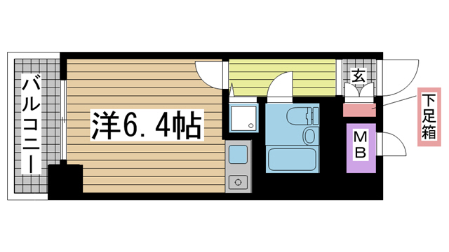 神戸市灘区岩屋北町(JR東海道本線(近畿)灘)のマンション賃貸物件 間取画像