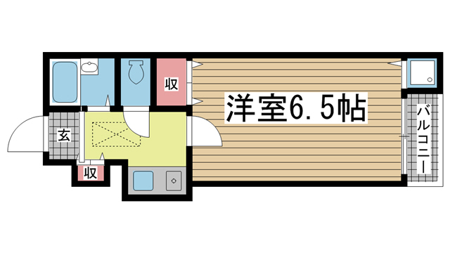 神戸市灘区将軍通(JR東海道本線(近畿)六甲道)のアパート賃貸物件 間取画像