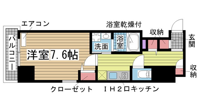 神戸市中央区元町通(JR東海道本線(近畿)神戸)のマンション賃貸物件 間取画像