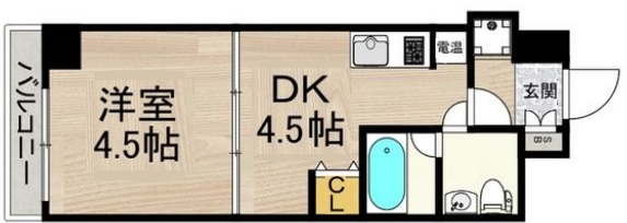 神戸市中央区脇浜町(阪神本線春日野道)のマンション賃貸物件 間取画像