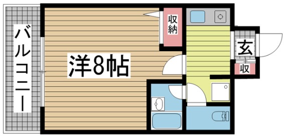 神戸市中央区雲井通(JR東海道本線(近畿)三ノ宮)のマンション賃貸物件 間取画像