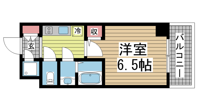 神戸市中央区相生町(JR東海道本線(近畿)神戸)のマンション賃貸物件 間取画像
