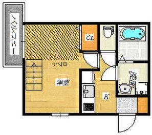 神戸市東灘区魚崎西町(六甲アイランド線魚崎)のアパート賃貸物件 間取画像