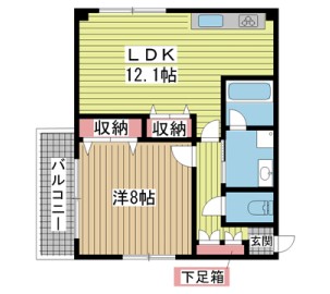 神戸市中央区山本通(JR東海道本線(近畿)三ノ宮)のマンション賃貸物件 間取画像