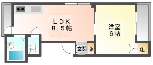 神戸市須磨区戎町(神戸市営地下鉄線板宿)のマンション賃貸物件 間取画像