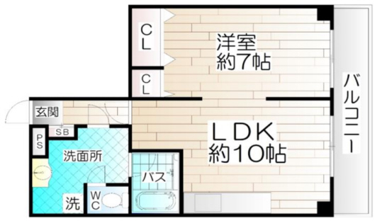 神戸市中央区下山手通(神戸市営地下鉄線県庁前)のマンション賃貸物件 間取画像