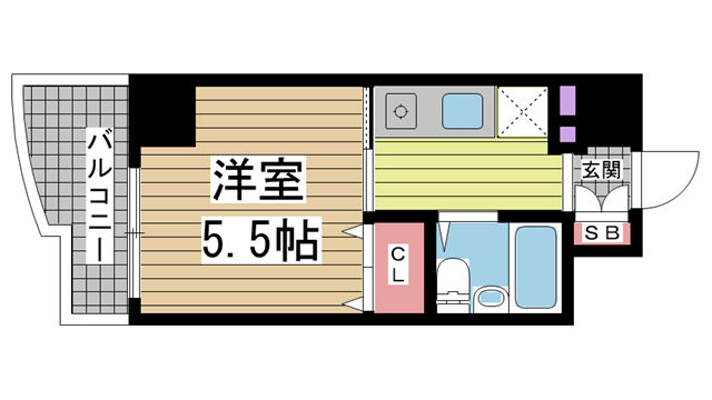 神戸市中央区北長狭通(JR東海道本線(近畿)元町)のマンション賃貸物件 間取画像