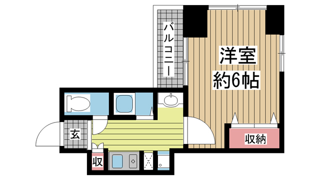 神戸市中央区元町通(JR東海道本線(近畿)神戸)のマンション賃貸物件 間取画像