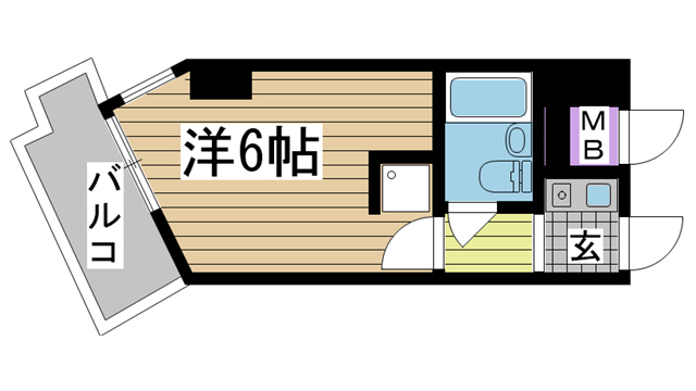 神戸市中央区元町通(JR東海道本線(近畿)元町)のマンション賃貸物件 間取画像