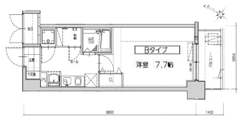 神戸市須磨区大池町(JR山陽本線鷹取)のマンション賃貸物件 間取画像