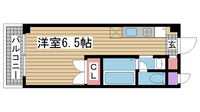 神戸市中央区二宮町(JR東海道本線(近畿)三ノ宮)のマンション賃貸物件 間取画像